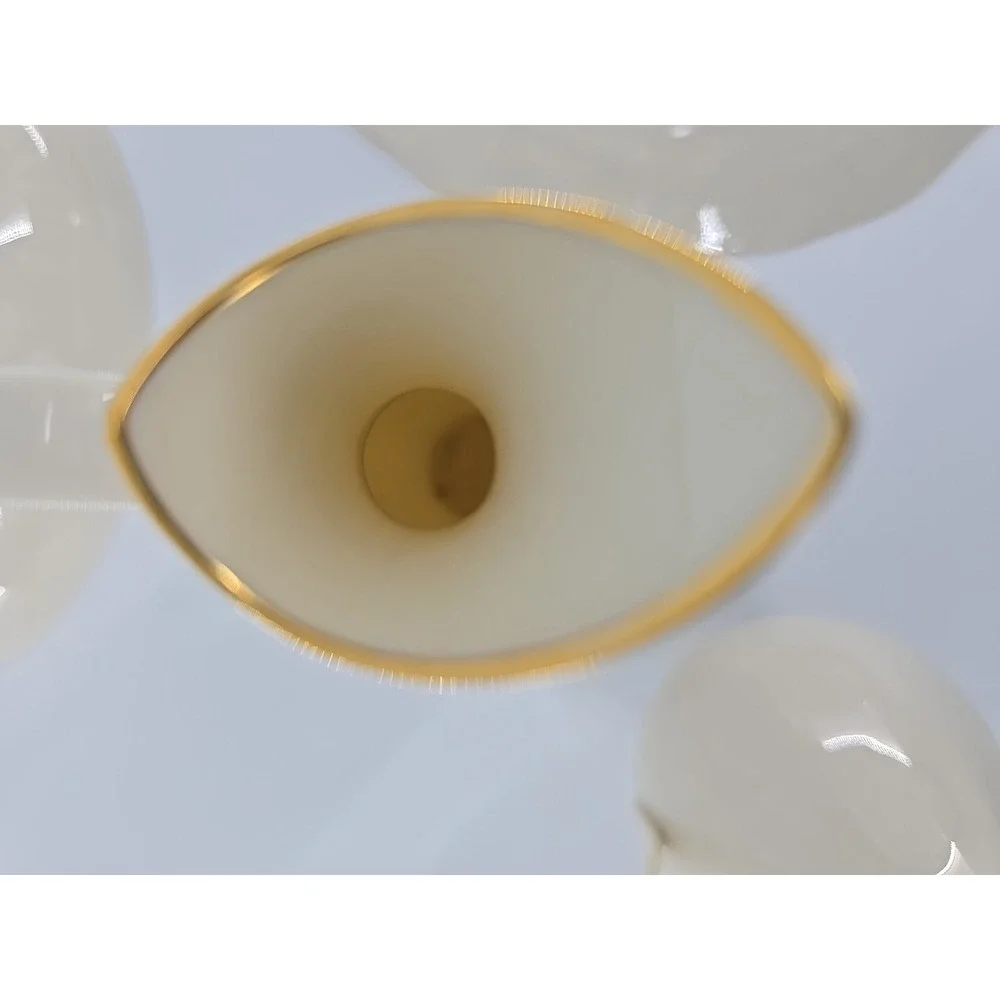2 LENOX Sleek Creamy W/Gold Trim Pitchers In Bowl +Floral Bird Anniversary Plate